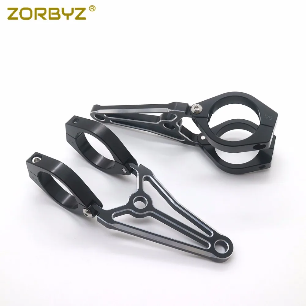 Черное крепление для фар мотоцикла ZORBYZ 41 мм CNC кронштейн вилка поворотные Хомуты