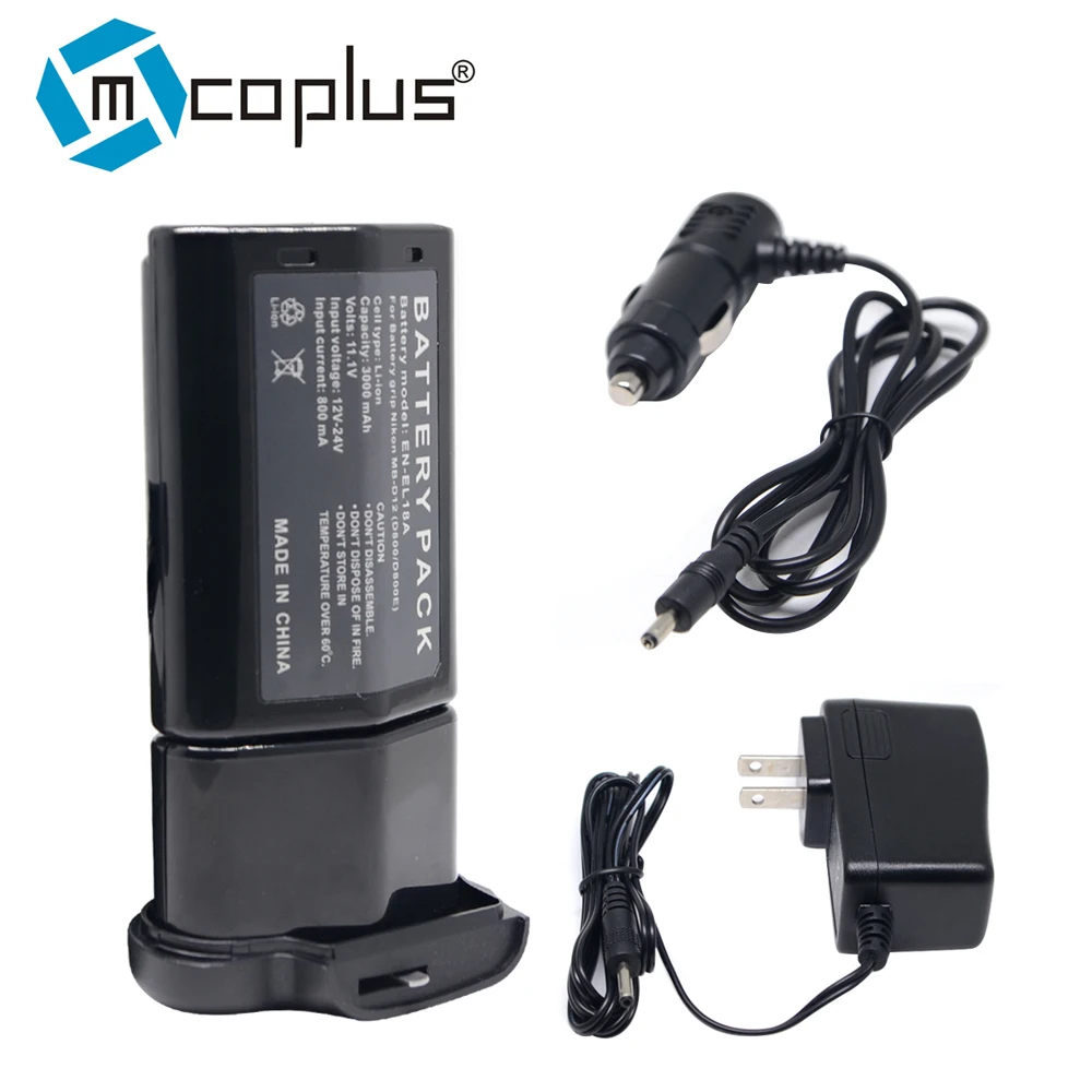 

Аккумулятор Mcoplus EN-EL18A EN-EL18 + зарядное устройство для камеры Nikon D850 D800 D800E D810, батарейный блок MB-D18 MB-D12 MBD12.