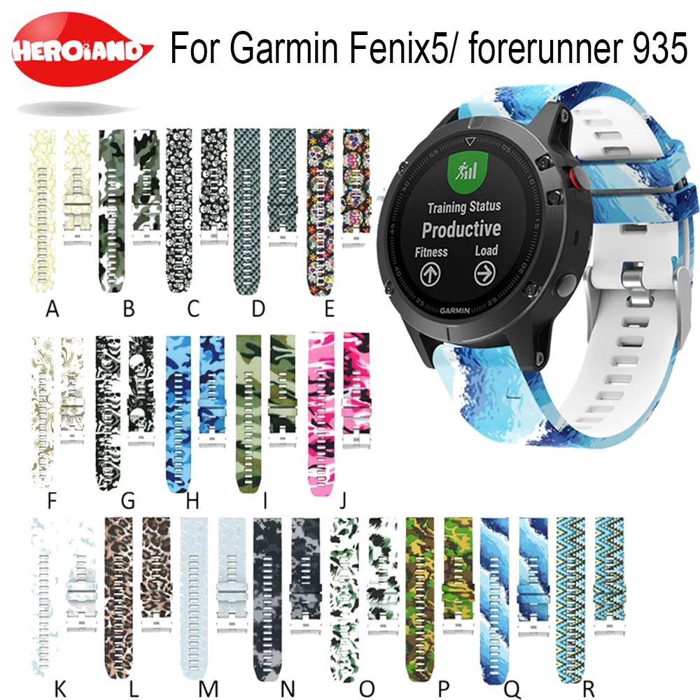 

Ремешок для часов, быстросъемный ремешок для наручных часов Garmin Fenix 5 forerunner 935, ремешок для часов с GPS, модный спортивный силиконовый ремешок с...