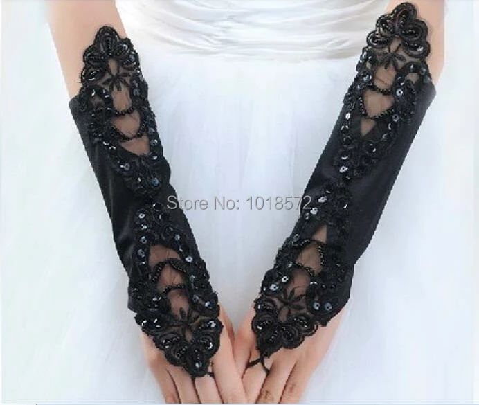 Горячая распродажа Новые Свадебные перчатки с кружевной аппликацией Модные без