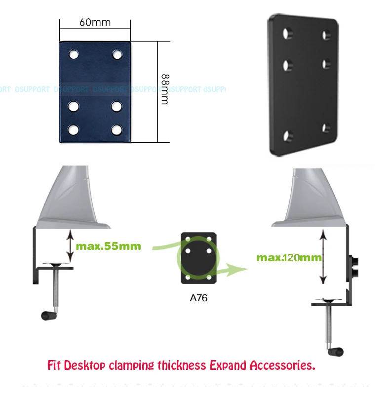 SPCC сталь для холодной прокатки Настольный зажим расширенные аксессуары DIY ЖК