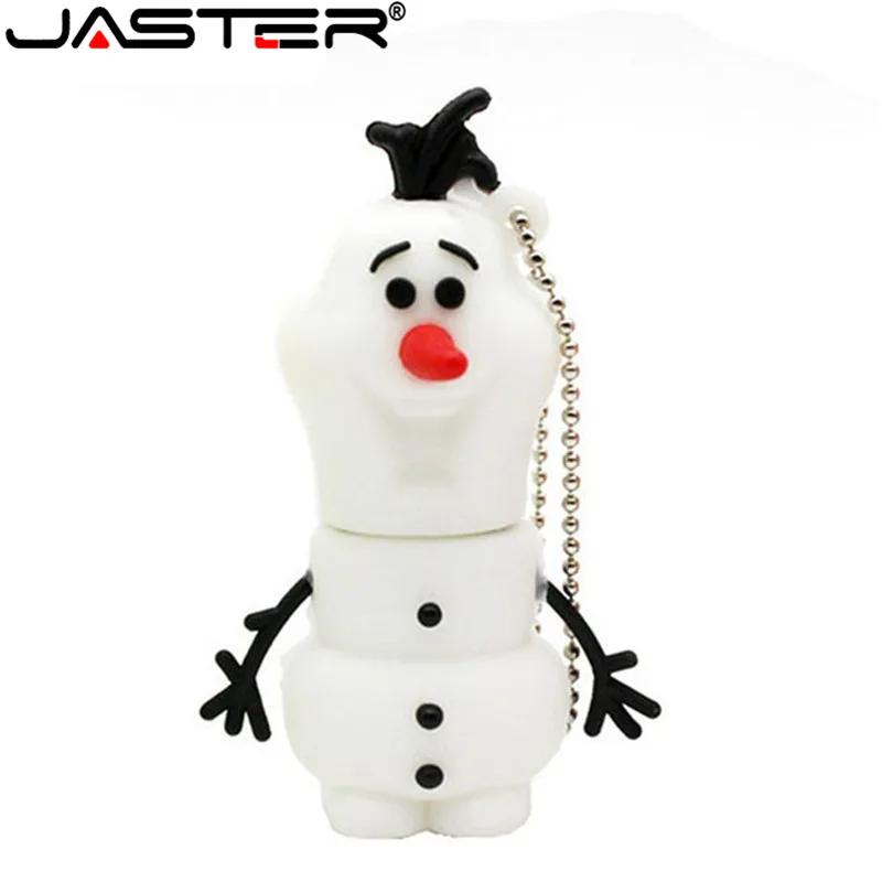 JASTER мультфильм снеговик USB флэш-накопитель Анна, Эльза, Олаф ручка драйвер принцесса куклы память OEM Stick 8/16/32/64GB флешки горячая распродажа