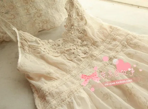 Mori Girl/летнее кружевное платье принцессы с вышивкой; Vestidos Verao Renda; повседневные платья в стиле Лолиты; Roupas Mujer Faldas