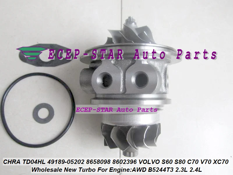 Картридж Turbo CHRA TD04HL 13T 49189 05202 05212 8658098 для VOLVO S60 S80 C70 V70 XC70 V70N 01 B5244T3 2.3L 2.4L