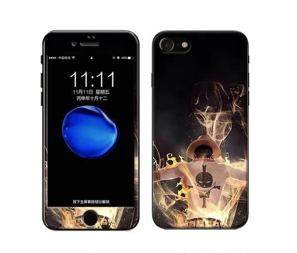 Защитный чехол для экрана для iPhone 5S, 6, 6 S, 7, 7, 8 Plus, переднее закаленное стекло, мембрана и задняя часть из ТПУ, цветной рисунок, чехол - Цвет: pattern 5