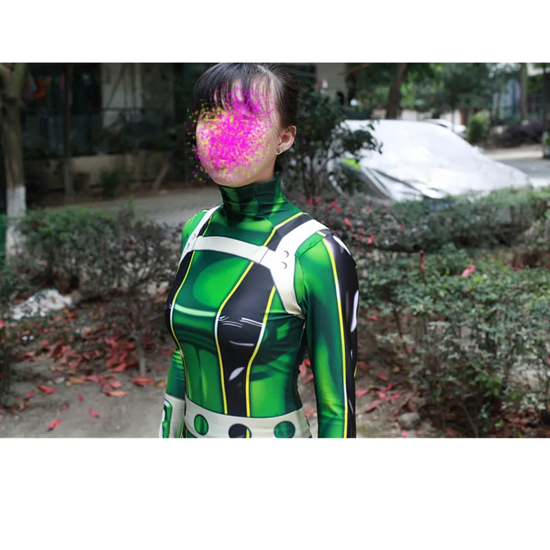 Аниме Мой Boku no Hero Academy Asui Tsuyu Froppy Tsuyu Asui Zentai боди костюм костюмы на Хэллоуин парик для взрослых женщин и детей