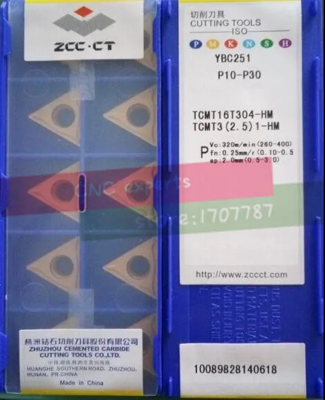

Free shipping (10pcs/Lot) TCMT16T304/TCMT16T308-HM YBC251 cemented carbide turning insert CVD coating Negtive insert