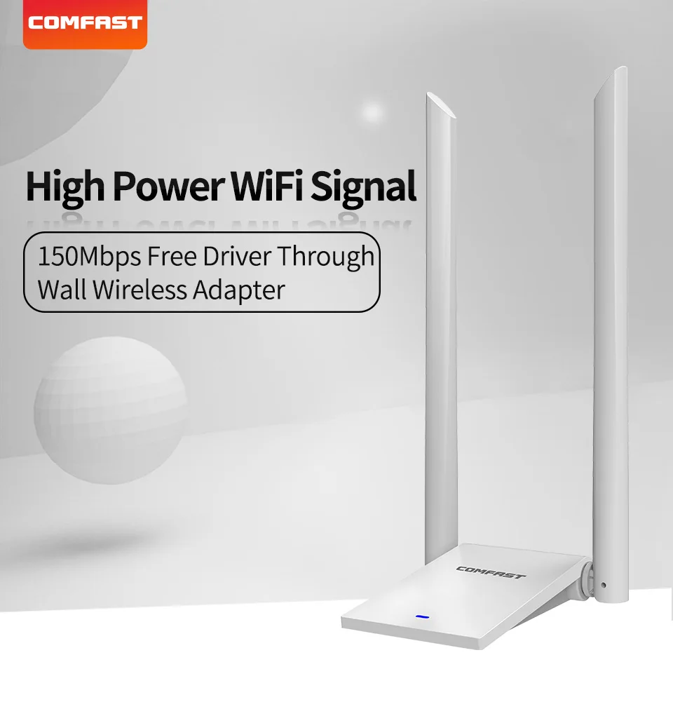 USB адаптер COMFAST беспроводной 150/600 Мбит/с 2 антенны|Сетевые карты| |