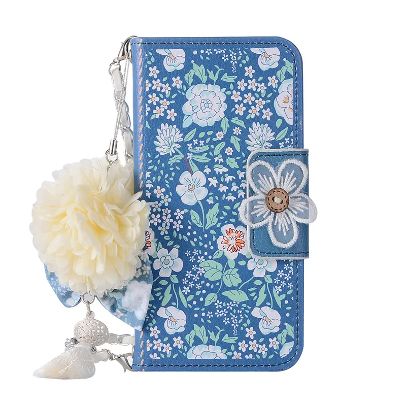 Jasmine Flower Роскошный кожаный кошелек с розами, флип-чехол для телефона samsung Galaxy S7 Edge S8 S9 S10 Plus S10e Note 8 9, чехол - Цвет: Jasmine Flower