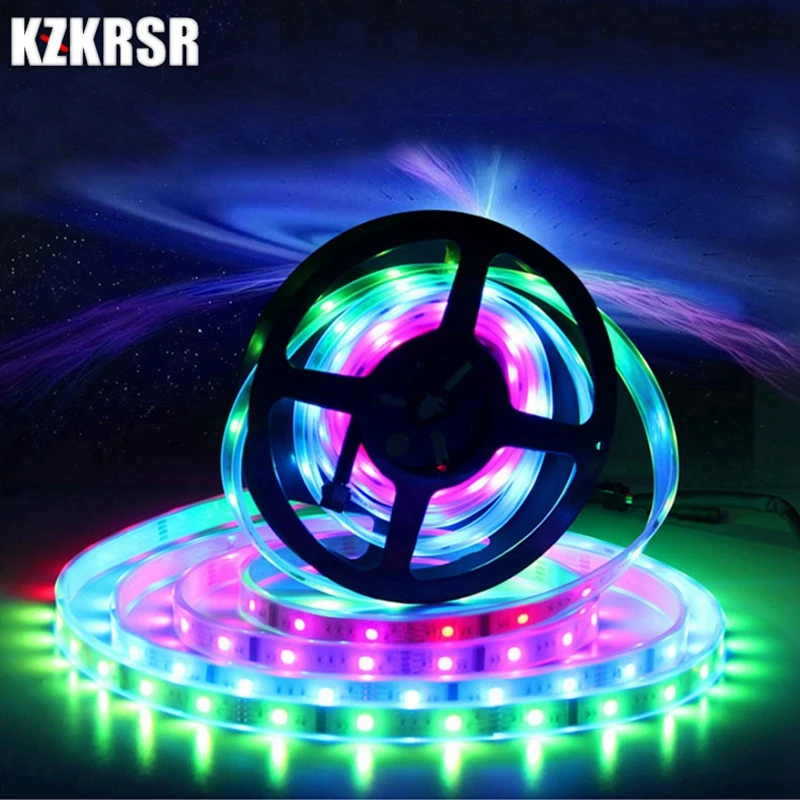 KZKRSR 6803 IC Dream Magic Color 5050 цифровая светодиодная лента DC12V 30LED/m IP67 водонепроницаемая