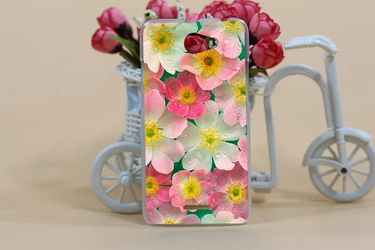 Цветной Модный чехол с рисунком цветов DIY жесткий для HTC Desire 516 мобильный телефон