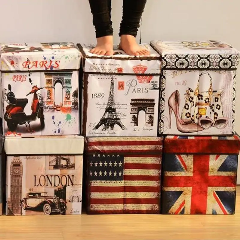 Домашние контейнеры ящик для хранения игрушек на стул с крышкой сумки