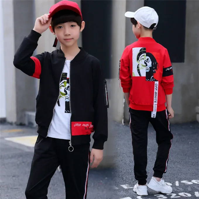 Children Clothing Sets For Boys Sports Suits Autumn Kids Tracksuits Teenage Sportswear 6 8 10 12 14 Years kids clothes boys | Детская