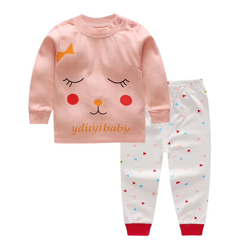 1 Baby Boy Girl Clothes Kids Clothes Sets T-shirt+pants Suit Clothing Set Cloud Printed Clothes Newborn Sport Suits - Цвет: 1