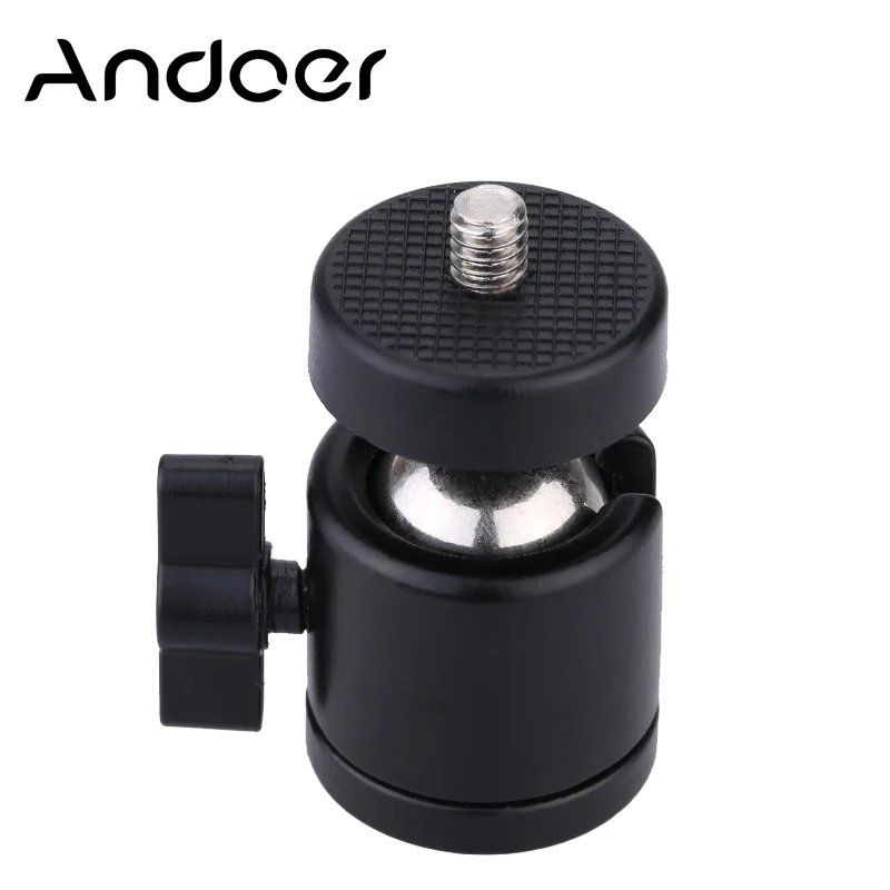 Оригинальный Andoer мини-бальное глава 1/4 &quot для штатива камеры SB800 SB900 580EX II видикон