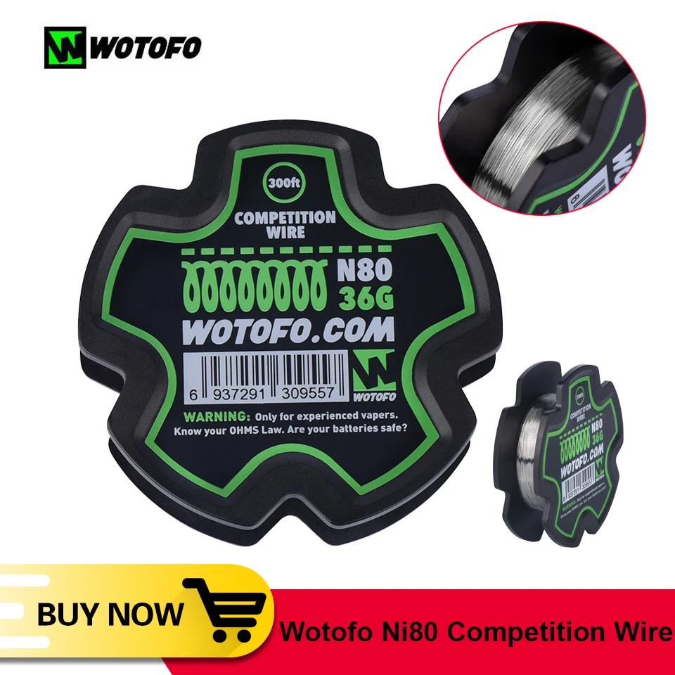 Оригинальный провод Wotofo Ni80 для соревнований 300 футов/катушка нагревательное