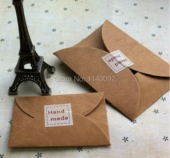 

free shipping blank retro invitation/kraft paper envelope 58x89mm/gift packing box/card packing box/tags labels 100 pcs a lot