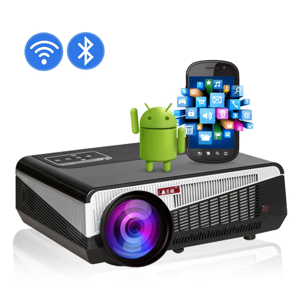 Poner Saund 4800 люмен wifi 3D домашний кинотеатр 1280x800 PC Мультимедиа 1080P HD видео HDMI USB портативный ЖК светодиодный проектор proyector