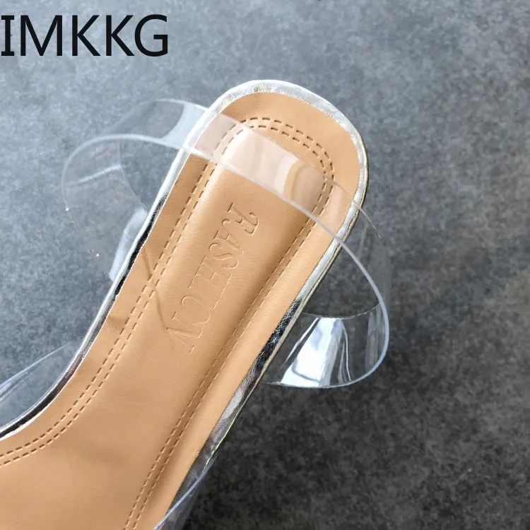 Прозрачные Сандалии 2019 женская летняя обувь Новые Стразы для женщин с острым