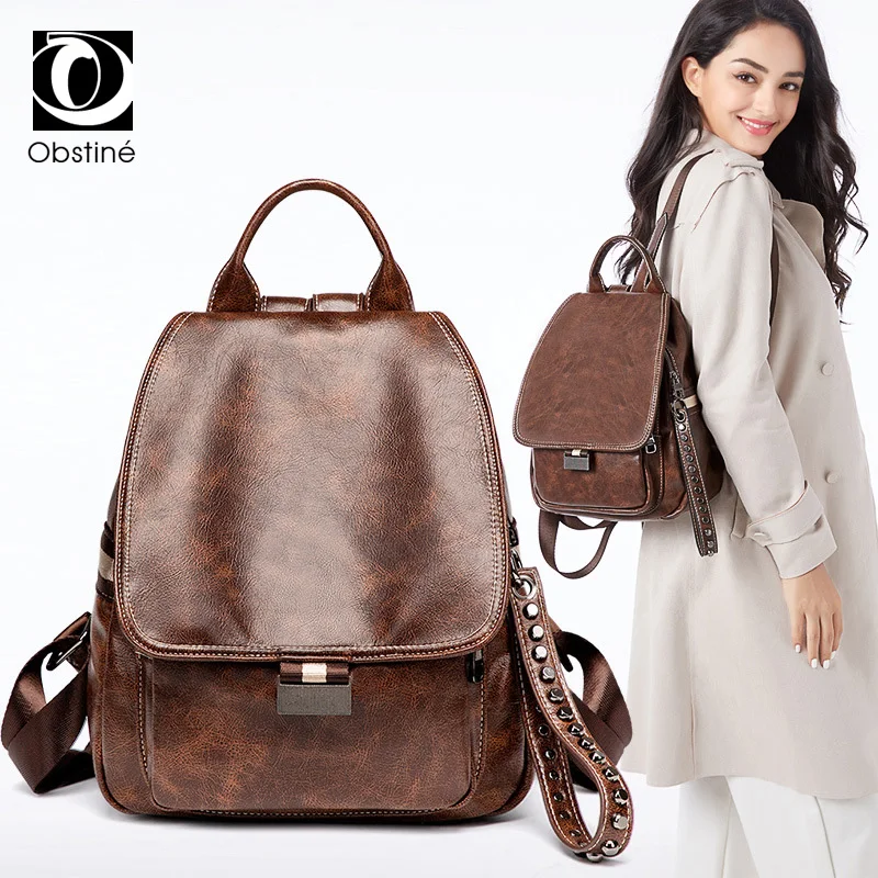 Женский рюкзак с заклепками маленькие Роскошные Дизайнерские Мини рюкзаки для