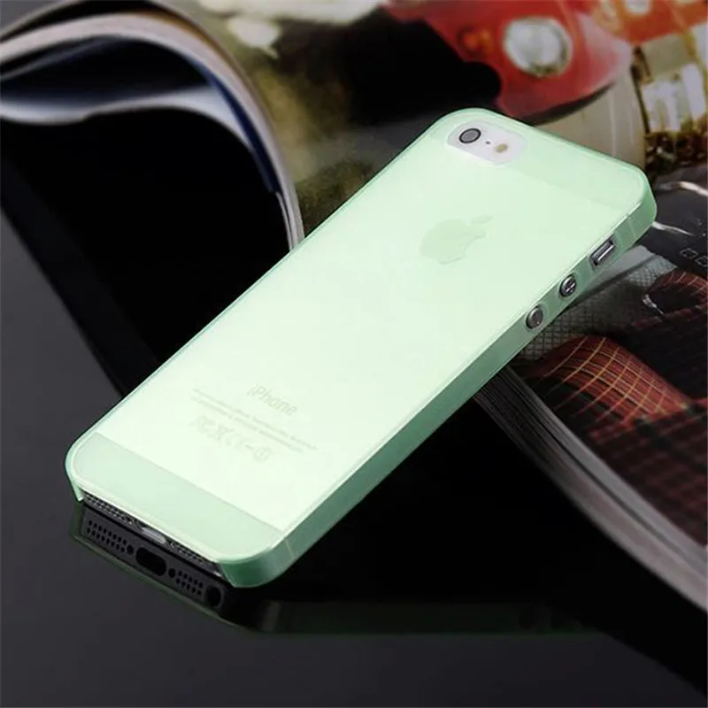 Чехол для iPhone 8 7 Plus 6 6s 5 5S 4 4S матовый прозрачный Ультратонкий Мягкий Прозрачный из