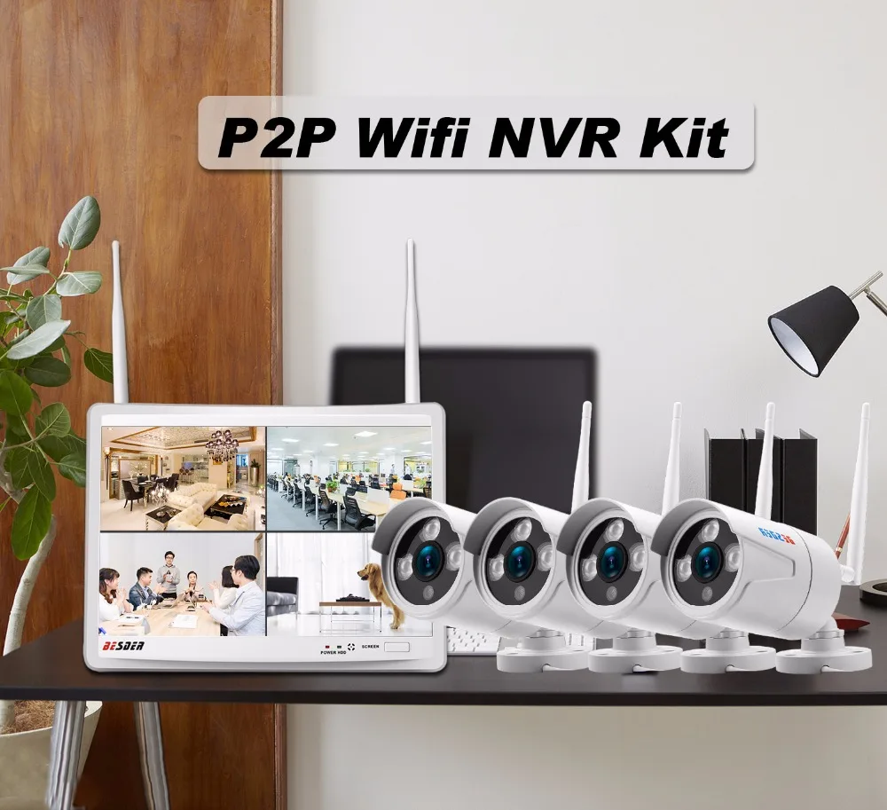 Besder 1080 P/960 P/720 P Wifi NVR CCTV система все в одном 4CH беспроводной комплект