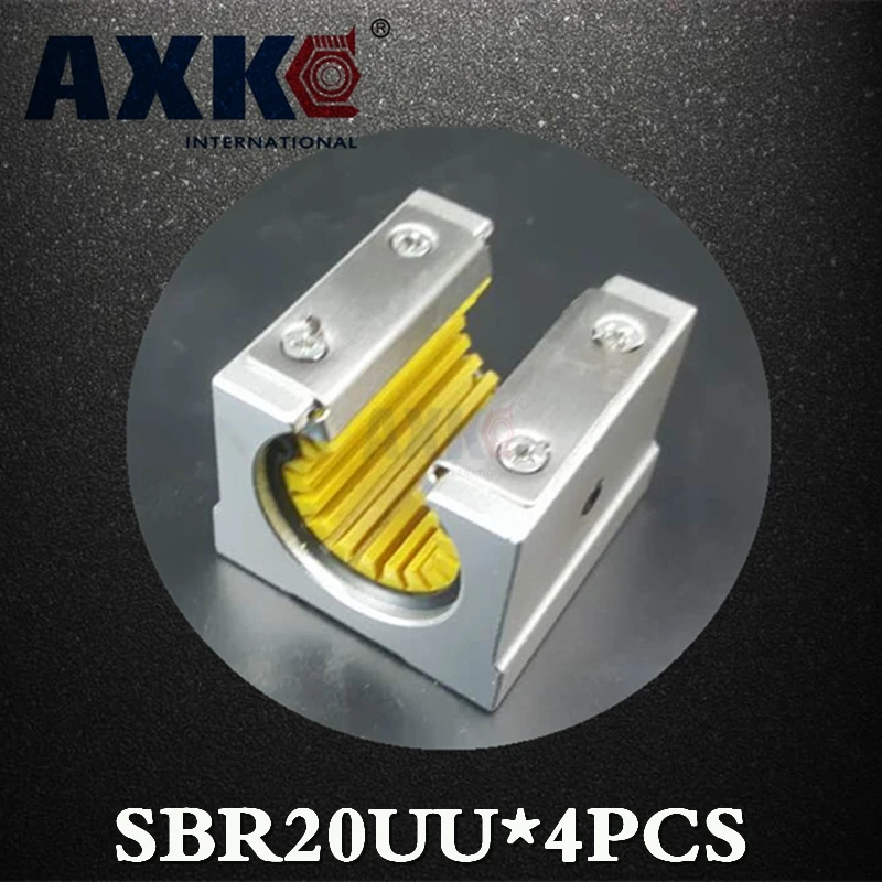 2021 линейный рельс Axk 4 шт. Sbr20uu Sbr20 s подшипник 20 мм открытый ползун ЧПУ Запчасти