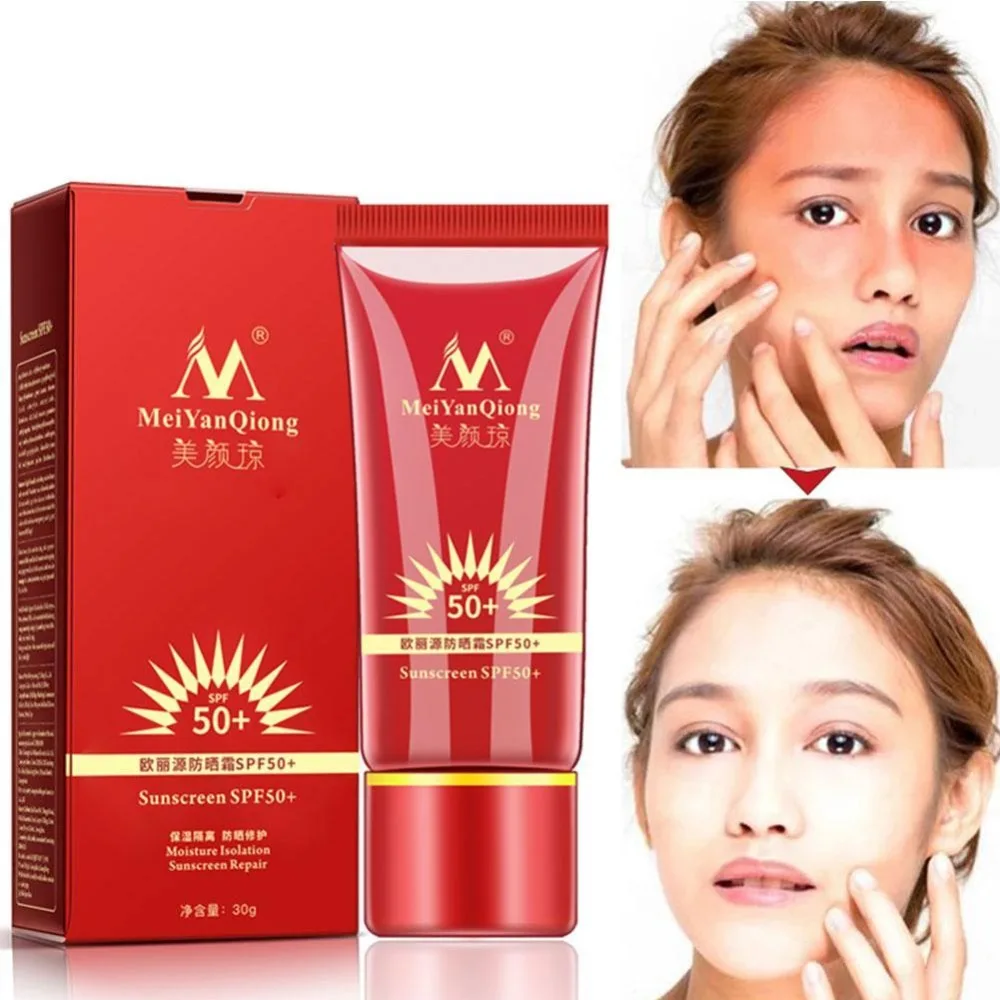 MeiYanQiong солнцезащитный крем SPF50+ отбеливающий Восстанавливающий солнцезащитный крем для кожи, античувствительный увлажняющий изоляционный крем с масляным контролем