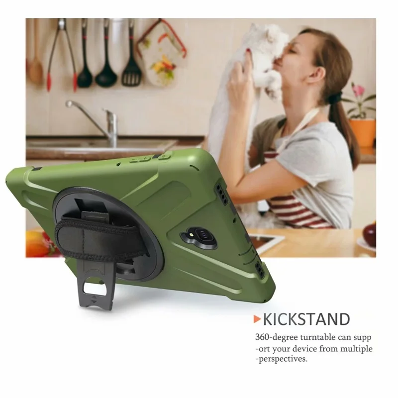 

Case For Samsung Galaxy Tab A 10.5" 2018 SM-T590 T595 T597 Cover Stand long Strap Shoulder Heavy Duty Silicone Safe Child case