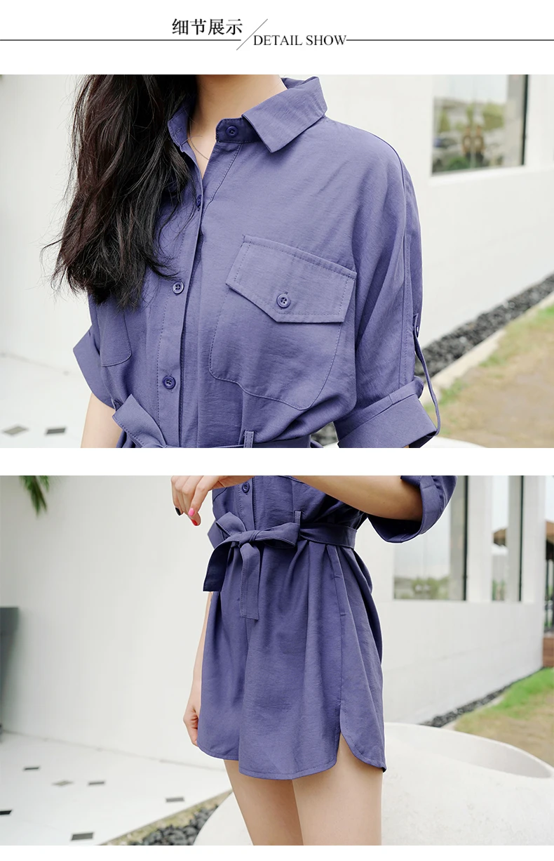 Женские комбинезоны летние повседневные Комбинезоны с коротким рукавом и