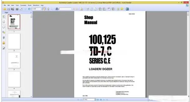 Руководство по магазину гусеничных погрузчиков Komatsu (все)|manual| |