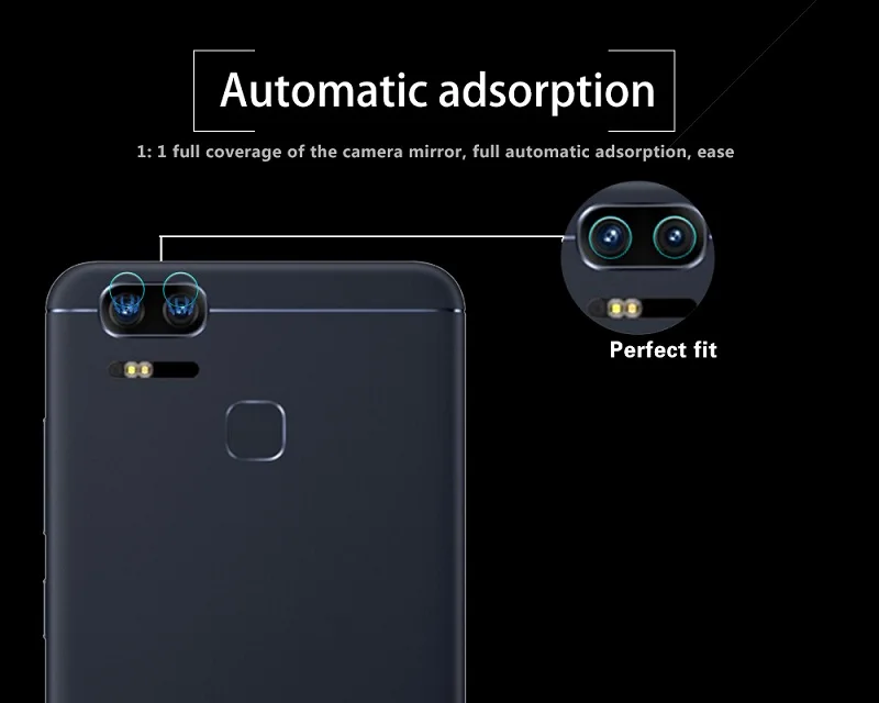 Защитная пленка для объектива задней камеры Asus Zenfone 3 Zoom ZE553KL стеклянная задняя