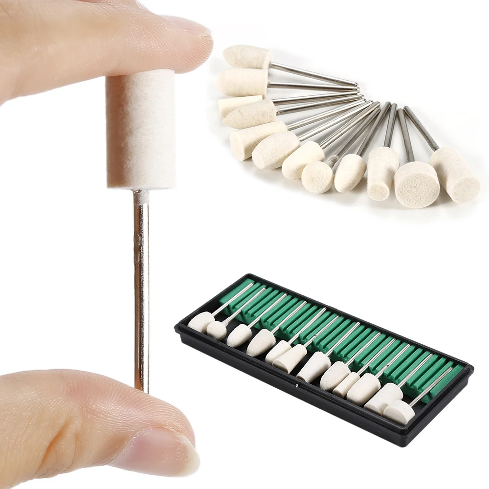 12 шт насадка для измельчения шерсти ногтей сверла средство удаления кутикул