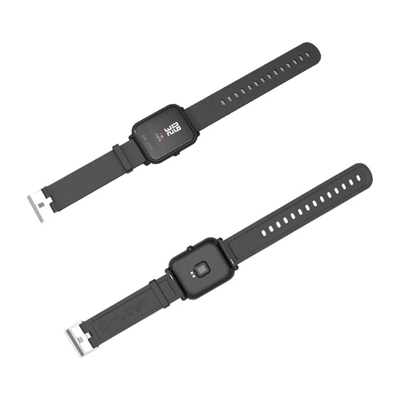 Mijobs ремешок и чехол для Huami Amazfit Bip 20 мм силиконовый на запястье Xiaomi BIT PACE Lite