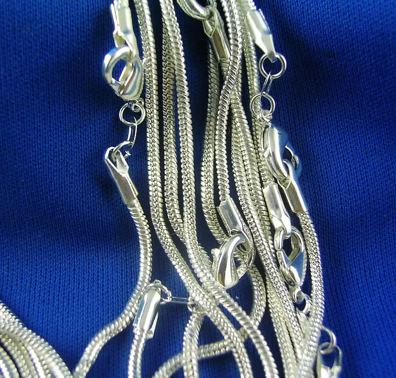 SHUANGR 5 шт один набор супер простой дизайн 1,2 мм широкое длинное ожерелье серебро Фигаро цепочка ожерелье ювелирные изделия - Окраска металла: 20inch