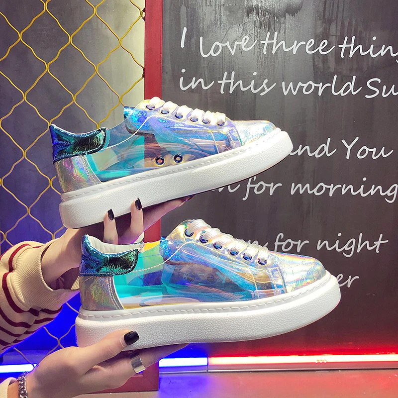 2019 Brand High Quality Colorful Women's Leather Casual Shoes Fashion Breathable Platform Sneakers Flats | Обувь