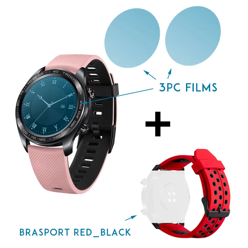 Pink n red black Оригинальные уличные умные часы huawei Honor Watch Dream, утонченное мастерство, 7 дней за зарядку, куда угодно, умнее, живущий gps - Color: Pink n red black