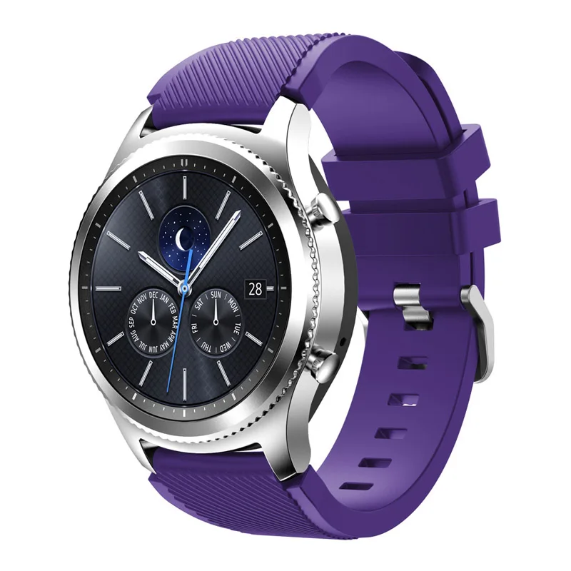 Спортивный мягкий силиконовый ремешок для часов samsung gear S3 классический Frontier сменный Браслет 22 мм ремешок для samsung gear S3