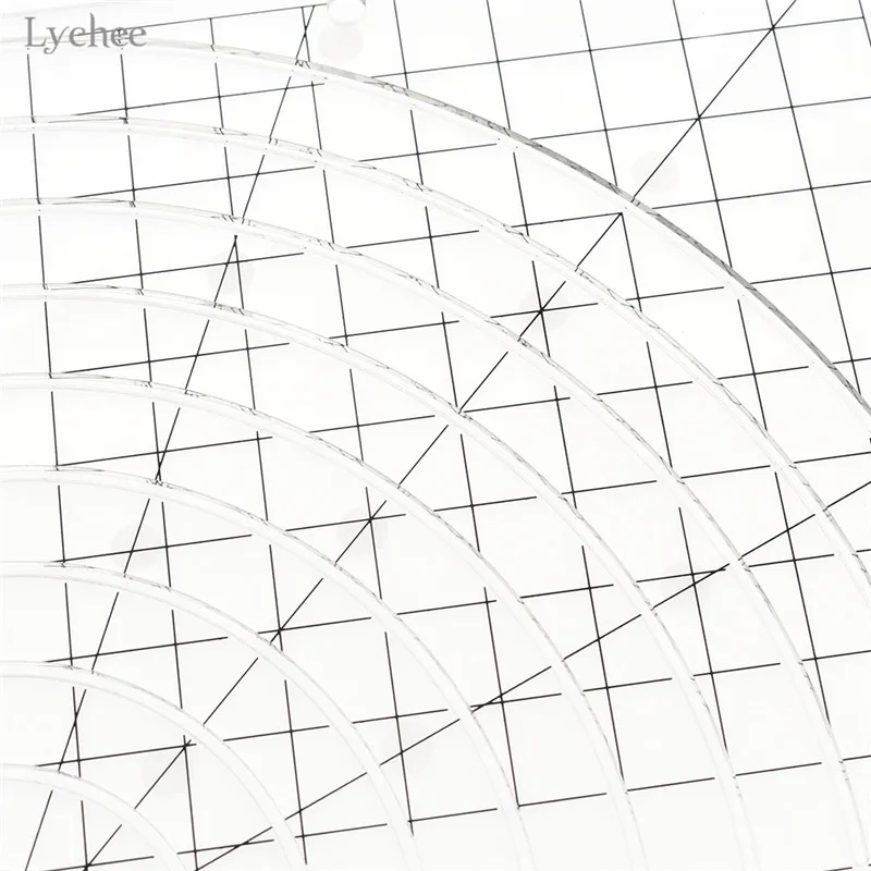 Lychee 20x20 см Лоскутная линейка прозрачный акриловый материал долбежный сантиметр