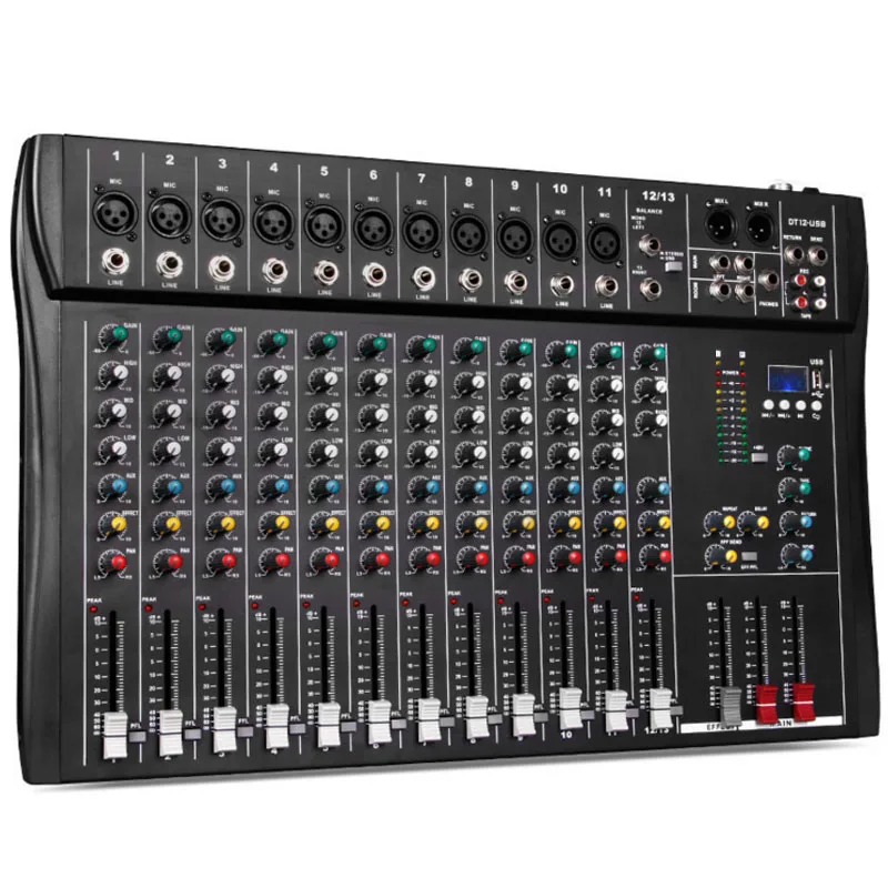 Профессиональный 12-канальный аудио Bluetooth микшер сценический конференц-центр U