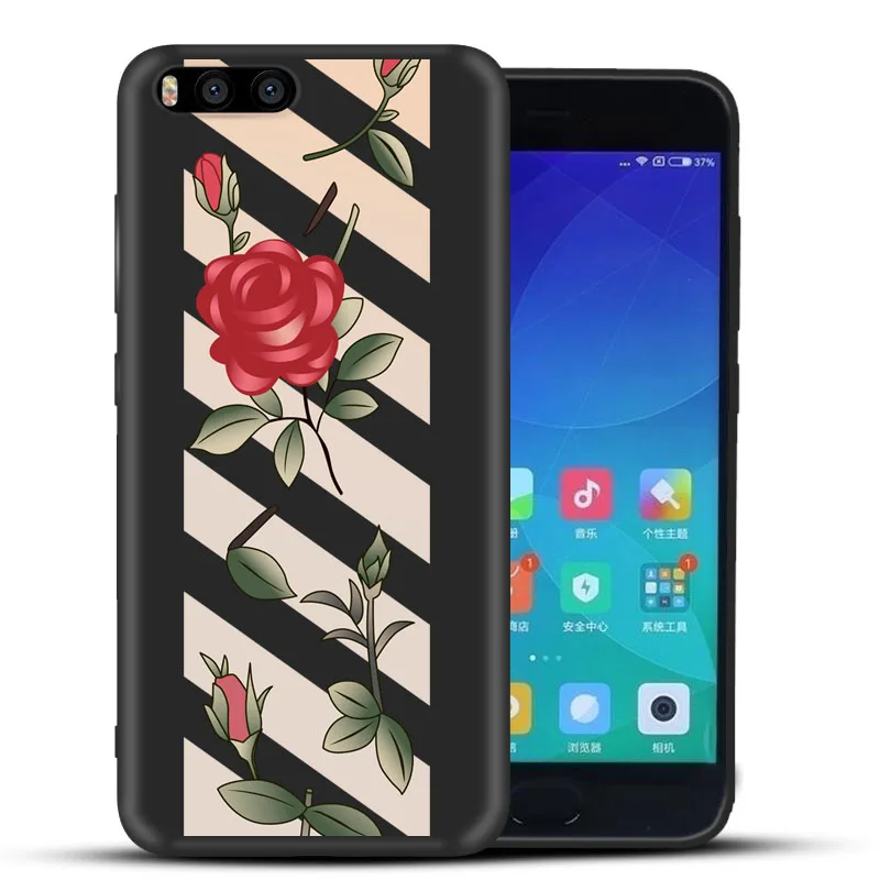Five colors Case for Xiaomi Mi6 Luxury Full Cover Soft Silicone Plus Cartoon Printed Pattern Back Capa Coque |