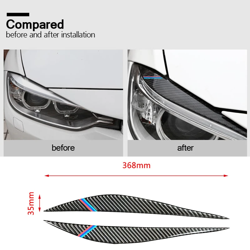 Для BMW F30 12 16 углеродное волокно M спортивный стиль Брови Веки брови налобный