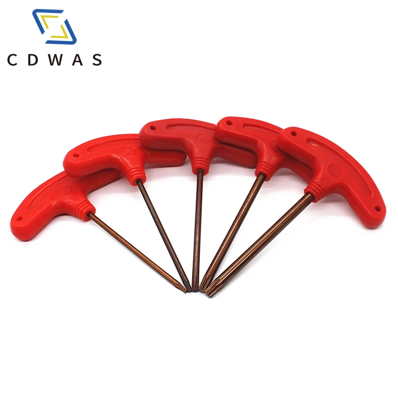 T8 T10 T20 T25 T30 T тип винта Torx ключ флаг гаечный коробка торцевые ключи красного цвета