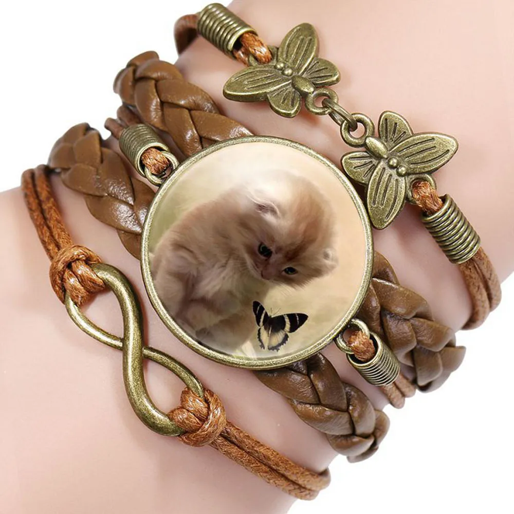 2018 Новая мода мульти кошка картины Бесконечность оливковая птица подвеска