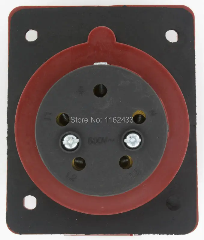 Трехфазный брызгозащищенный промышленный монтажный разъем 32A 3P N E 5 pin 220 380V/240 415V