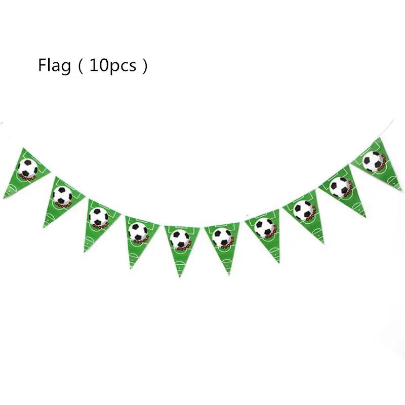 Flag 10pcs 6 шт./лот, Футбольная тема, коробка для попкорна, украшения для закусок, вечерние аксессуары, украшения для детей, товары для дня рождения - Цвет: Flag 10pcs