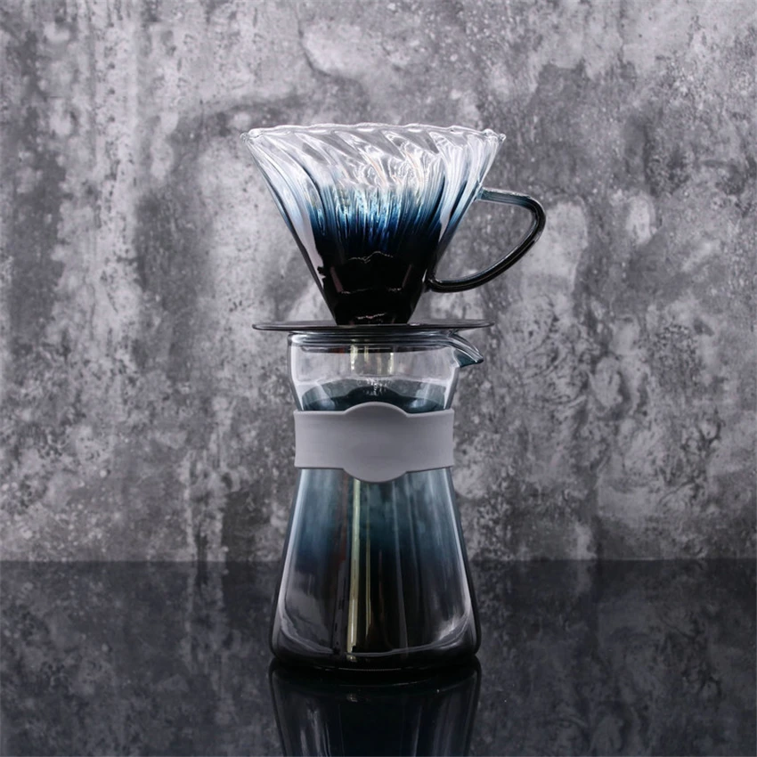 Стеклянный фильтр для кофе V60 многоразовый кофемашины эспрессо аксессуары