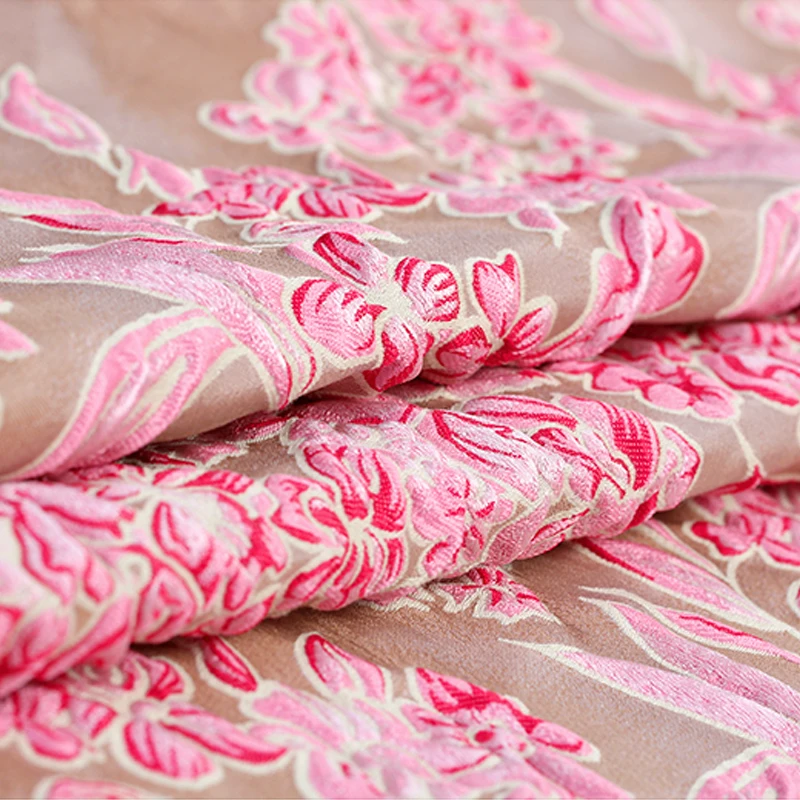 19 Spring Summer New 153cm Wide Three-dimensional Jacquard Fabric For Women Dress Polyester Nylon Cloth DIY Sewing SALE Hot | Дом и сад