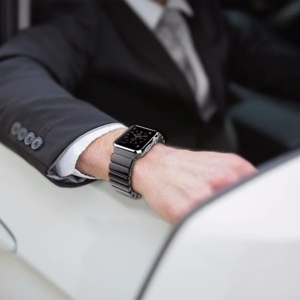 Браслет из нержавеющей стали и роскошный металлический ремешок для apple watch All Series