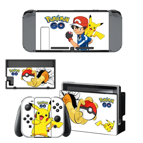 Pokemon GO Пикачу кожи Стикеры винил для NintendoSwitch стикеры кожи для Nintend переключатель NS консоли и Joy-Con контроллер - Цвет: YSNS0513